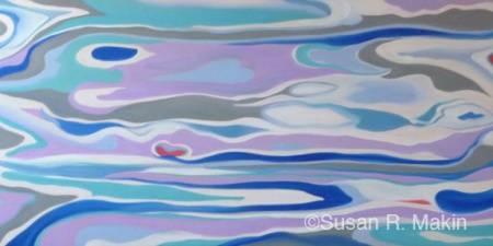 Art as Therapy: Blue Ice, 24 x 48 in, oil on birch, 2010